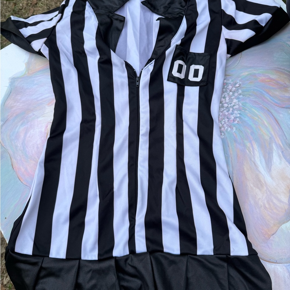 Black and White Striped referee  women’s Body-con Dress